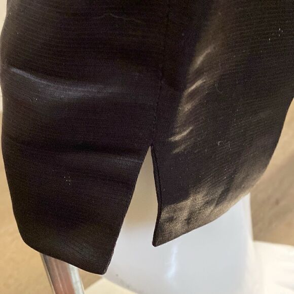 Vintage 90s Guess Collection Nylon Blend Straight Leg Black Dress Pant Trousers - Picture 3 of 6